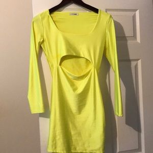neon kim kardashian type dress